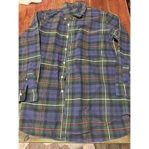 Men's Ralph Lauren Long Sleeve Button Shirt Plaid Size Large